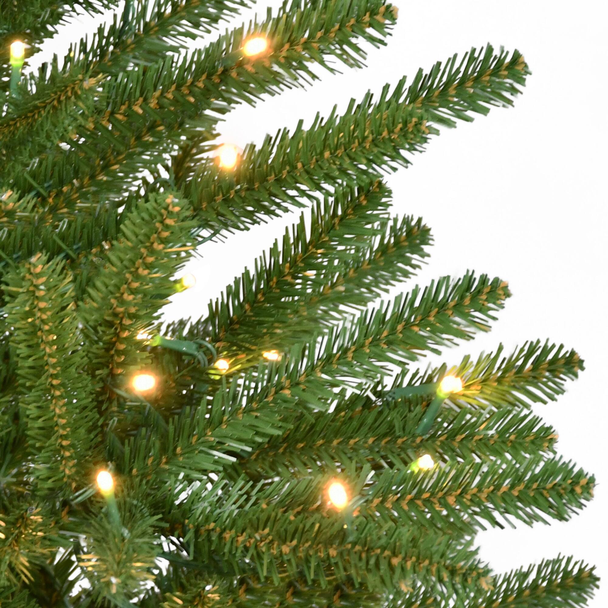 4.5ft. Pre-Lit Mountain View Spruce Artificial Christmas Tree, Warm White LED Lights